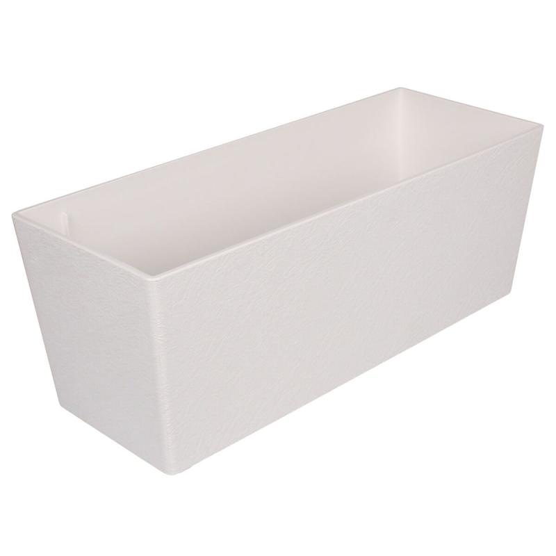 Plastkon Florence Stone dekorativní truhlík 75 cm bílá