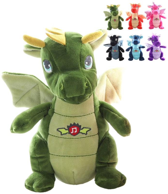 PLYŠ Drak 20cm na baterie Zvuk 6 druhů (plyšová hračka)