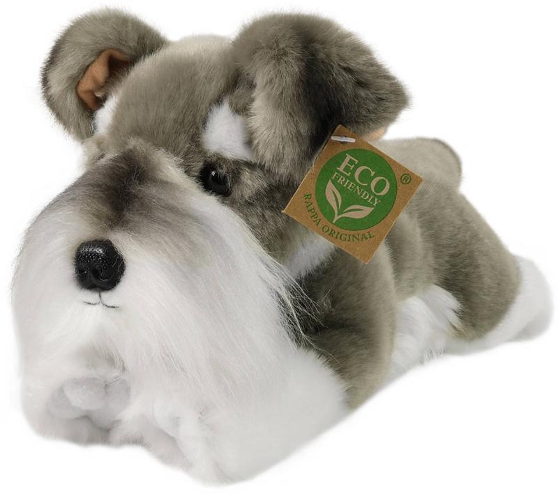 PLYŠ Pes knírač 28cm ležící Eco-Friendly (plyšová hračka)