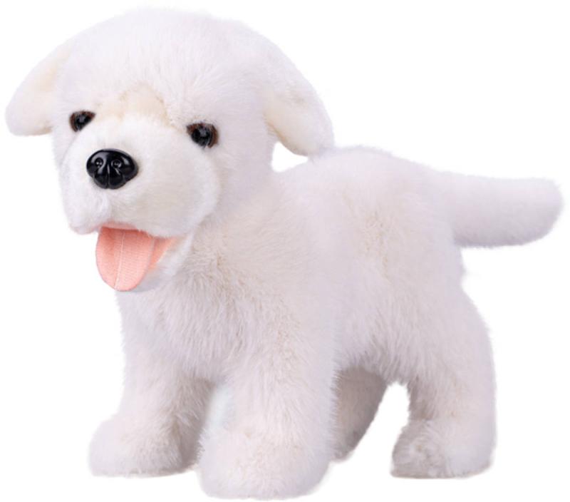 PLYŠ Pes labrador 23cm bílý stojící (plyšová hračka)