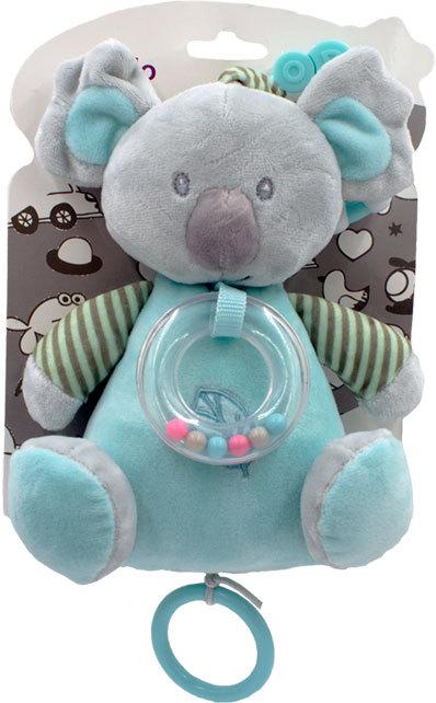 PLYŠ Usínaček koala modrá 18cm na natažení s melodií (plyšová hračka)