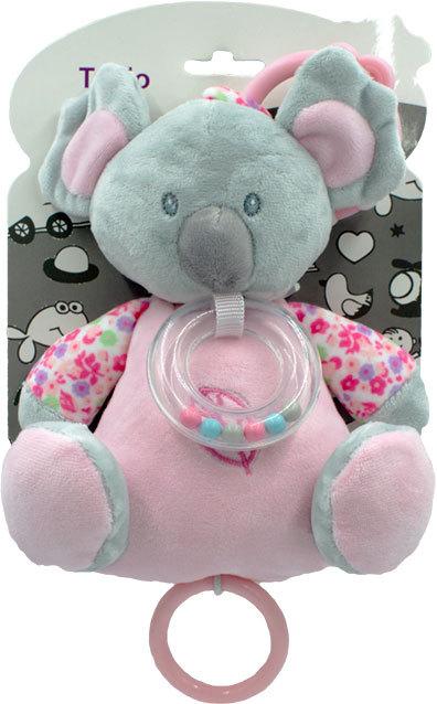 PLYŠ Usínaček koala růžová 18cm na natažení s melodií (plyšová hračka)