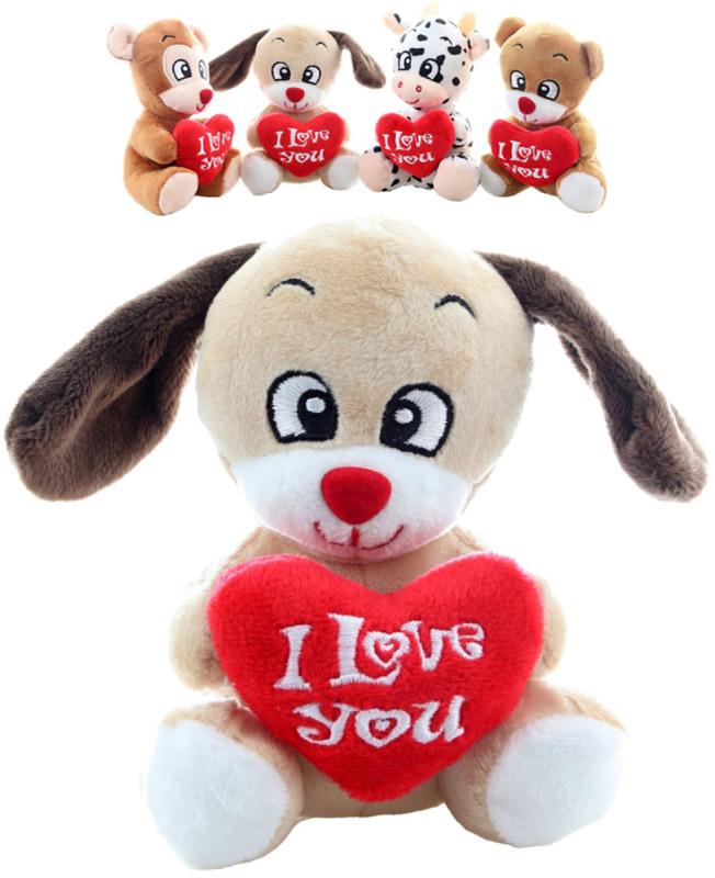 PLYŠ Zvířátko se srdíčkem I Love You 4 druhy (plyšová hračka)