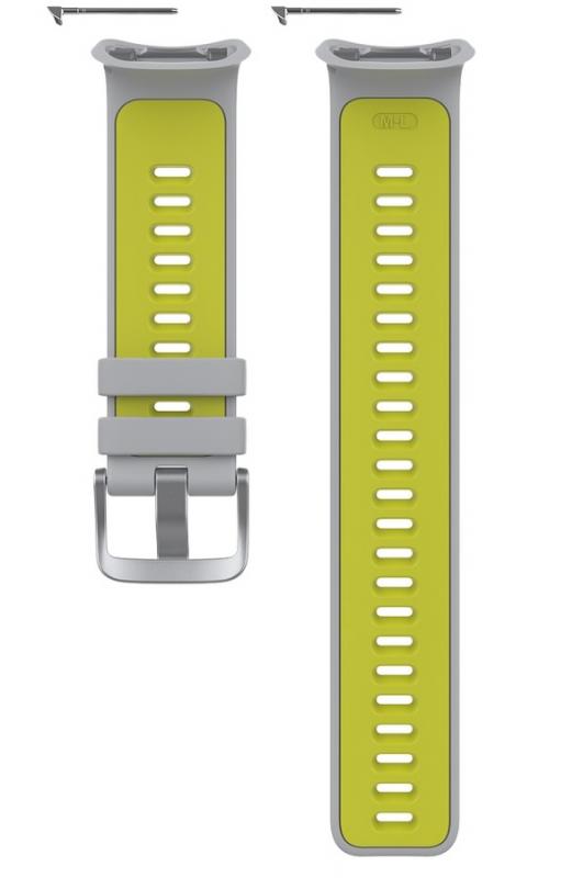 Polar Řemínek Vantage V2 šedý/limetkový silikonový