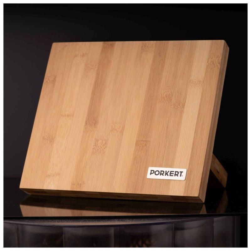 Porkert Blok na nože magnetický 24x21x12cm bambusový