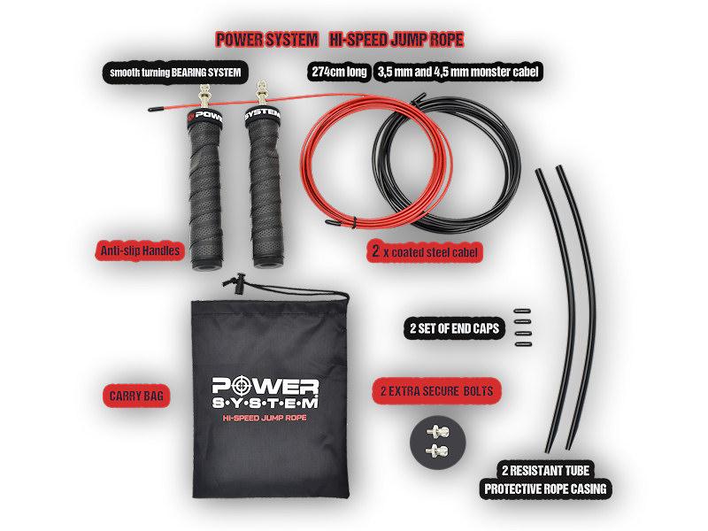 Levně Ariana PowerSystem švihadlo HIGH SPEED JUMP ROPE