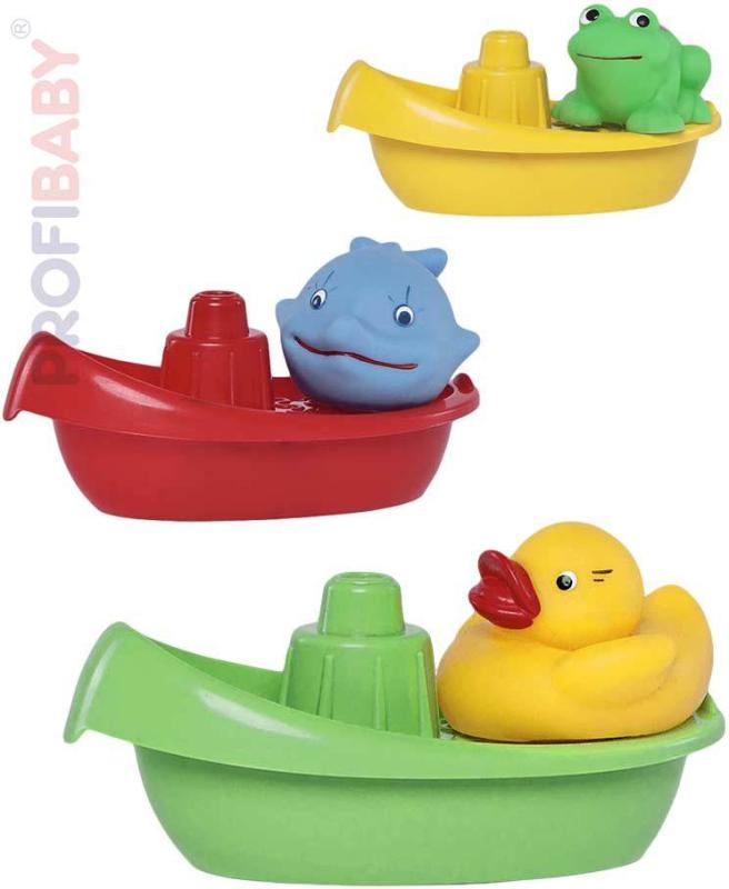 PROFIBABY Baby lodička do vody set se zvířátkem různé druhy pro miminko