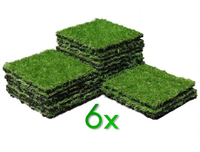 Progarden Dlaždice terasové sada 6 ks PP tráva