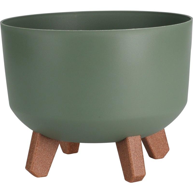 Progarden Květináč na nožkách kulatý 24 cm zelená
