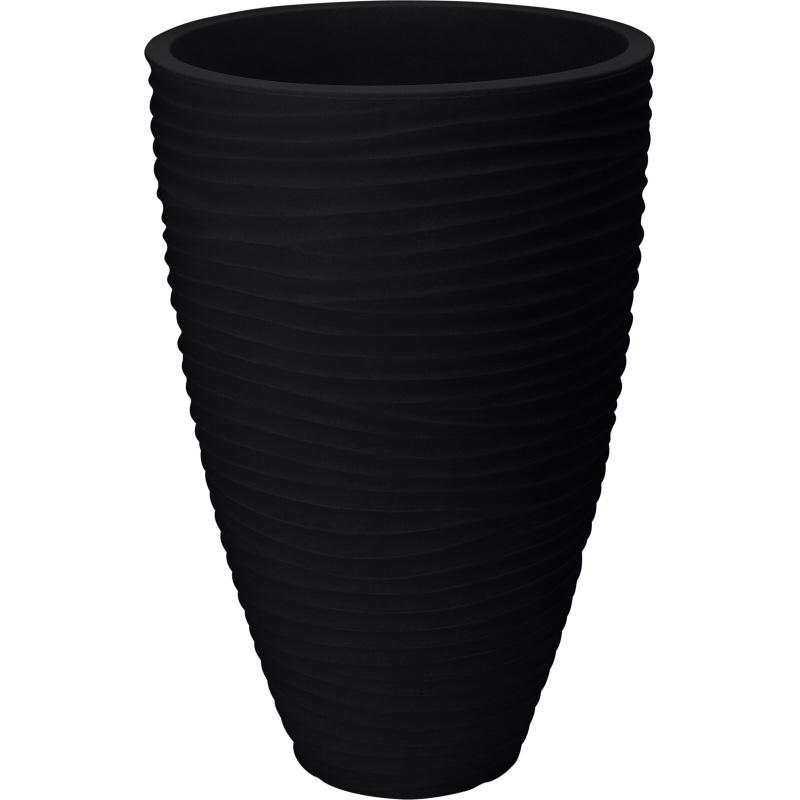Progarden Květináč venkovní žebrovaný 40 cm antracit
