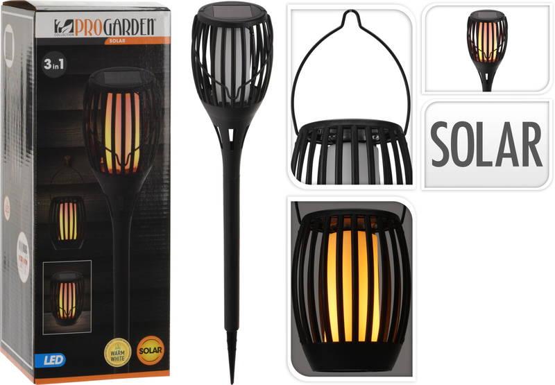 Progarden Lampa solární zahradní pochodeň s efektem plamene 3v1 78 cm