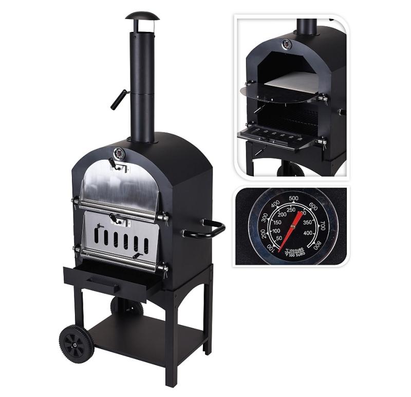 Progarden Pec na pizzu / gril a udírna multifunkční 3v1