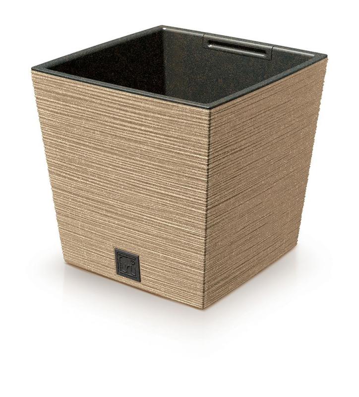 Prosperplast Květináč FURU SQUARE LOW ECO WOOD 24 cm naturo