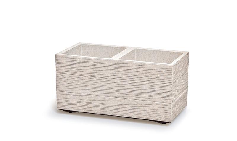 Prosperplast Květináč MADERA CASE eco wood 57,7 cm bílý eco