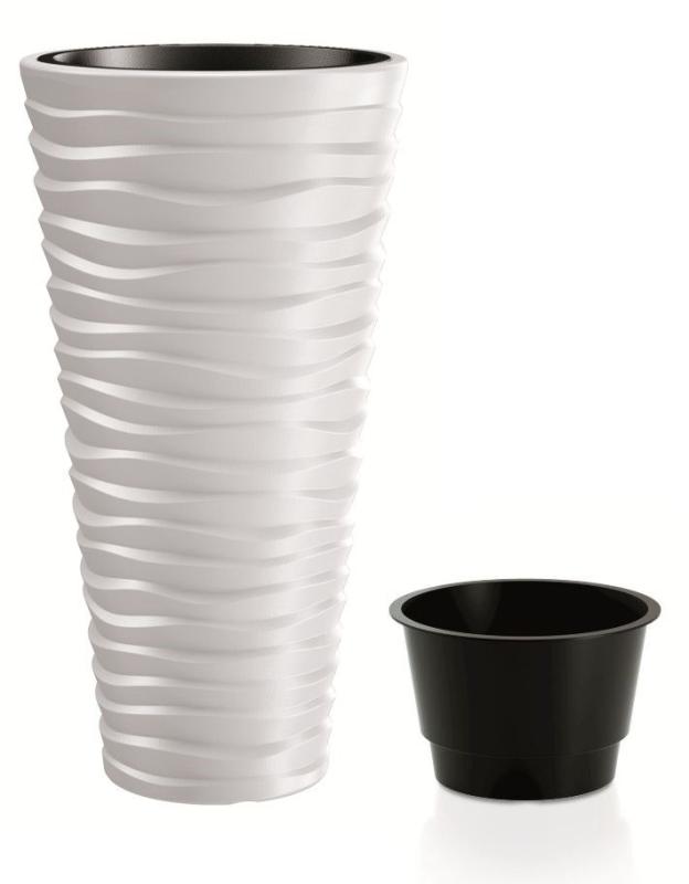 Prosperplast Květináč SAND SLIM bílý 39 cm
