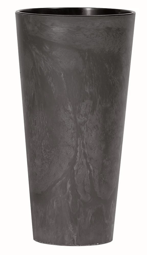 Prosperplast TUBUS SLIM BETON EFFECT antracit 30 cm květináč