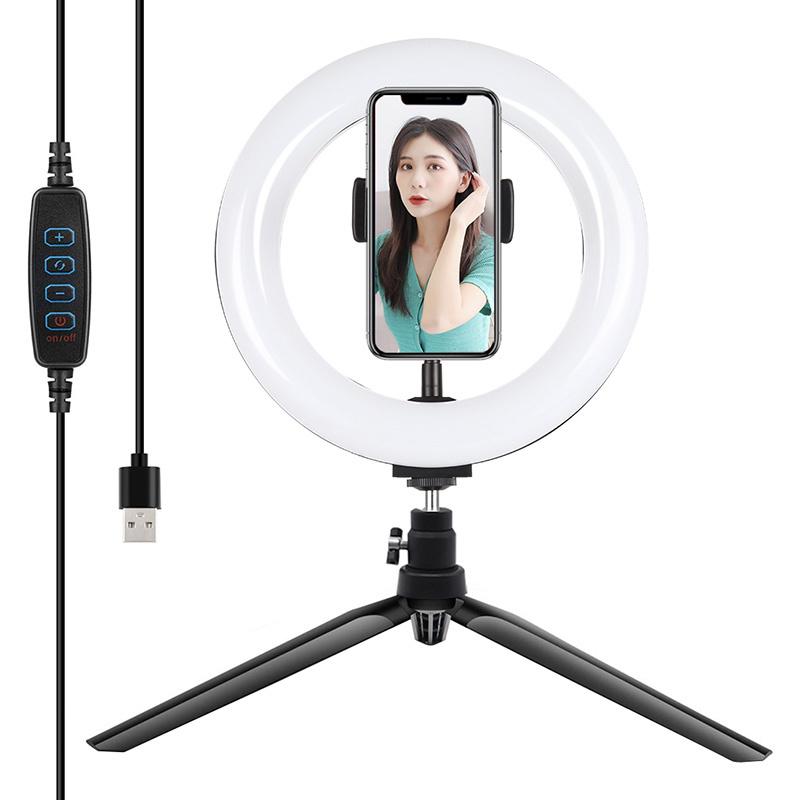 Puluz s držákem na stativ a 20cm LED kroužkem Vlogging PKT3073B
