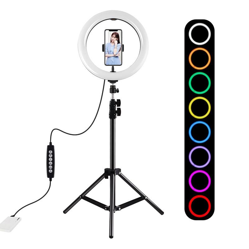 Puluz Stativ 1,1m 26cm RGBW LED kruhová lampa PKT3044