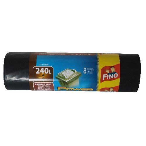 Pytle na odpadky 240l (8ks) 120x150cm ČER 50 extra silné FINO