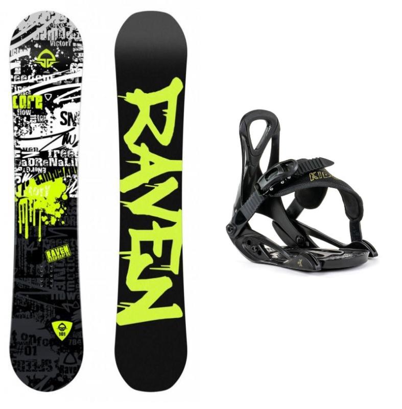 Levně Raven Core Junior dětský snowboard + Beany Kido vázání - 110 cm + XXS (EU 25-32)