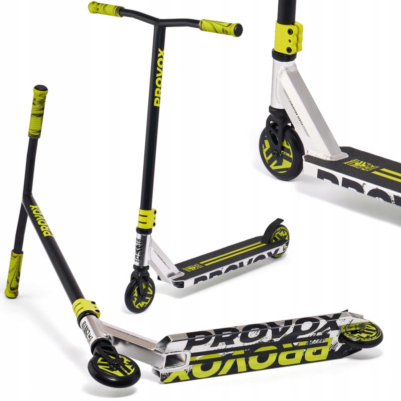 Raven Evolution Provox Silver/Lime HIC ABEC9 110mm freestyle koloběžka