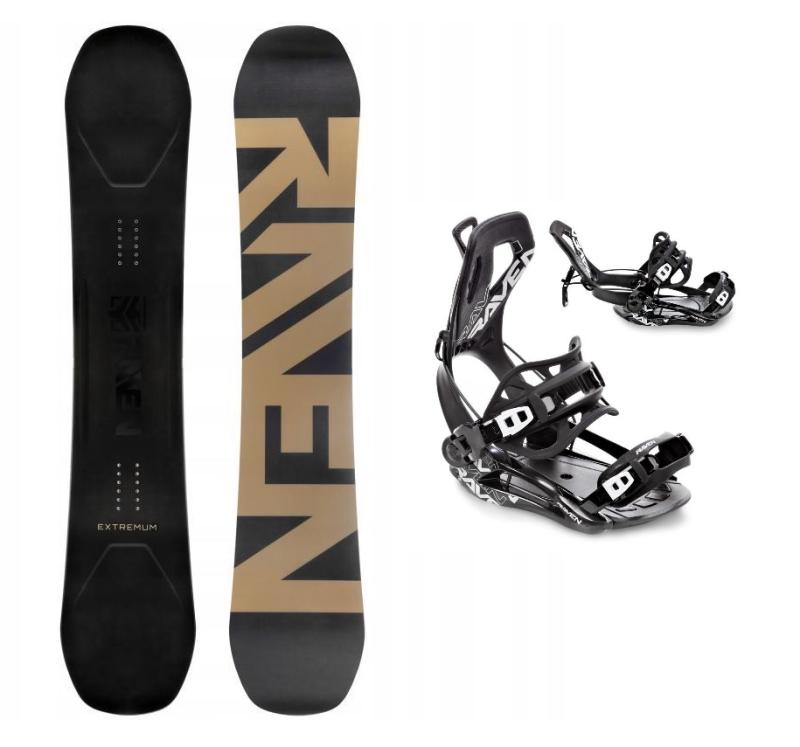 Raven Extremum Carbon Gold snowboard + Raven Fastec FT360 black viazanie
