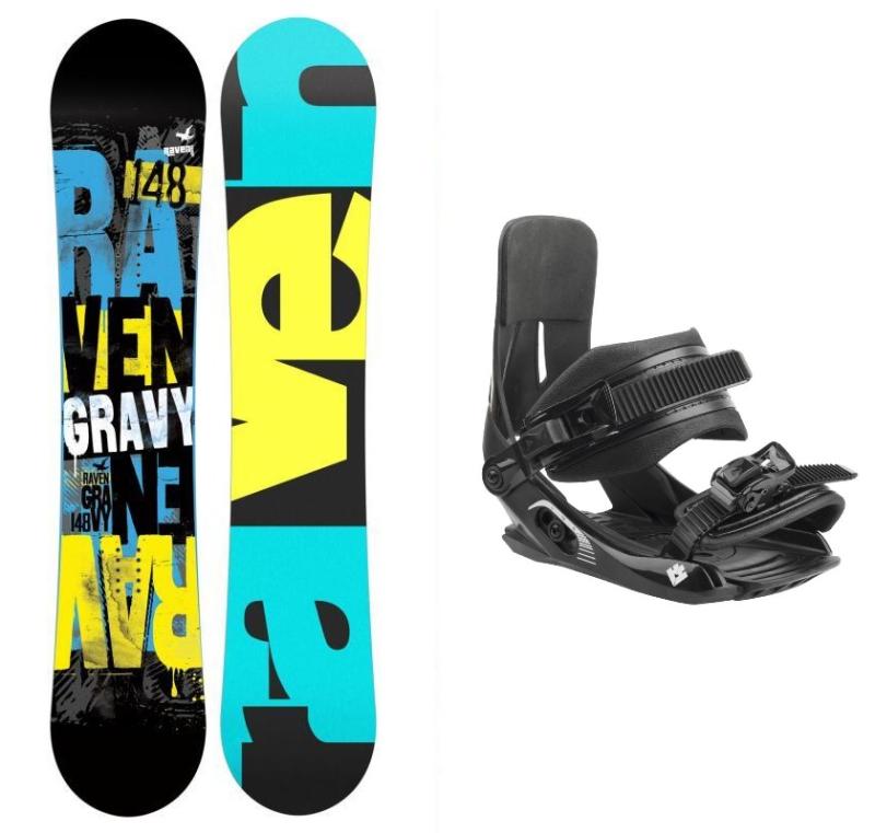 Levně Raven Gravy junior mini dětský snowboard + Hatchey Tactic Junior vázání - 130 cm + EU 33-39