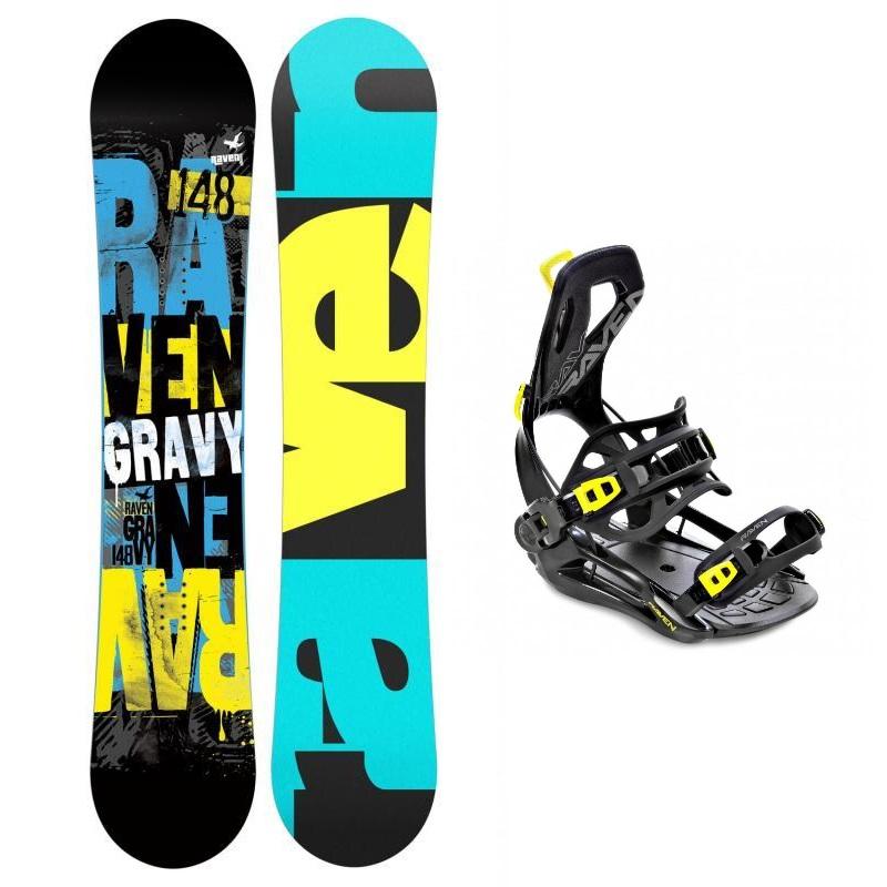 Levně Raven Gravy junior mini dětský snowboard + Raven FT360 black/lime vázání - 120 cm + M (EU 39-42)