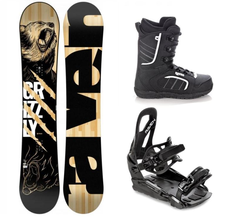 Raven Grizzly snowboard + Raven S230 Black vázání + Raven Target obuv