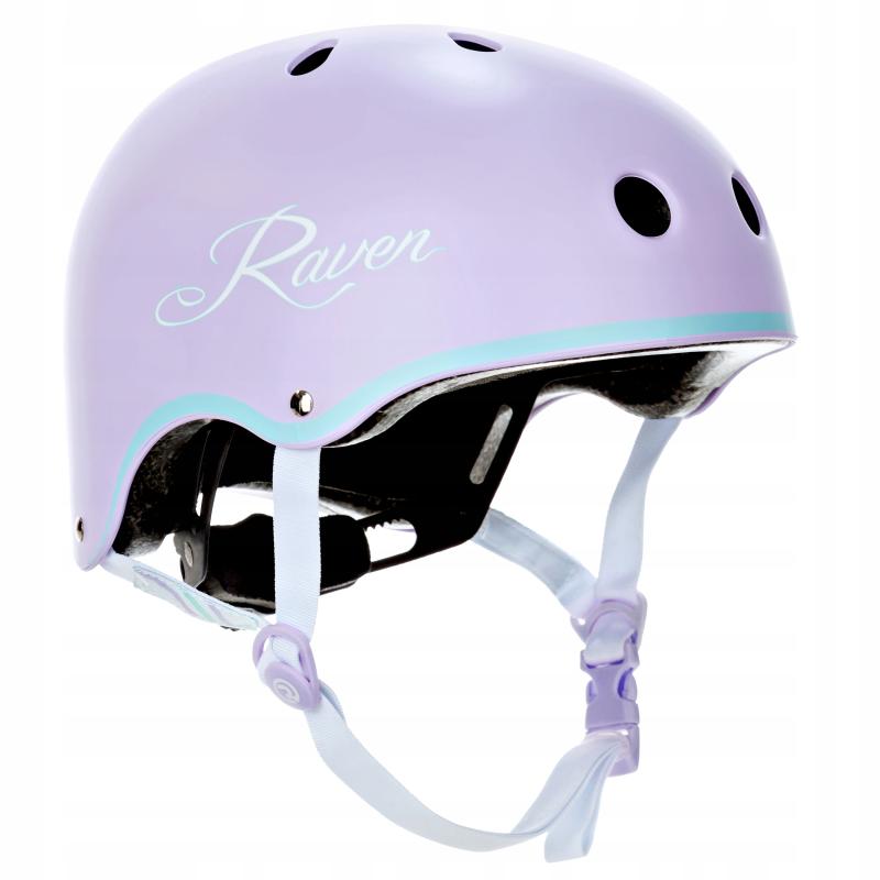 Raven Essto violet/mint detská prilba na korčule, skate a kolobežku