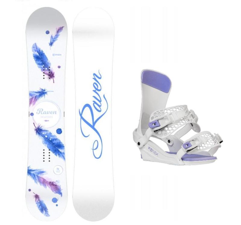 Raven Mia White dámský snowboard + Gravity Fenix white/lavender vázání