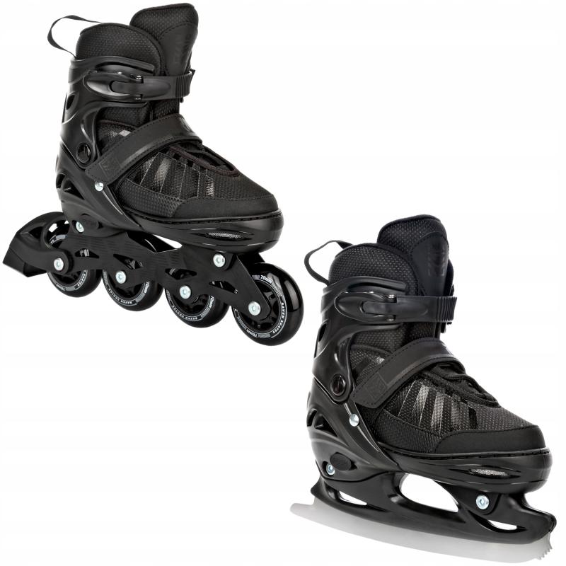 Raven Oxen Black XL nastavitelné brusle 2v1