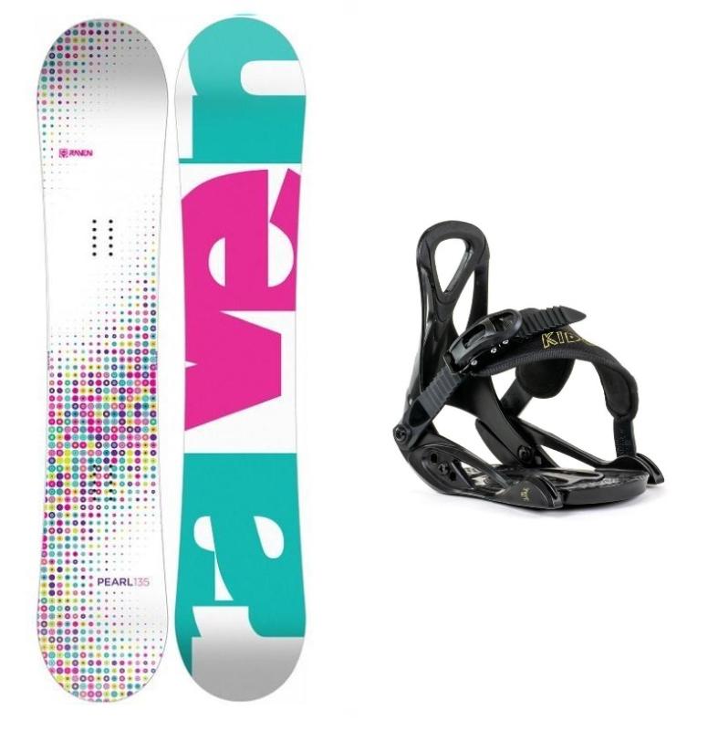 Raven Pearl white dětský snowboard + Beany Kido vázání