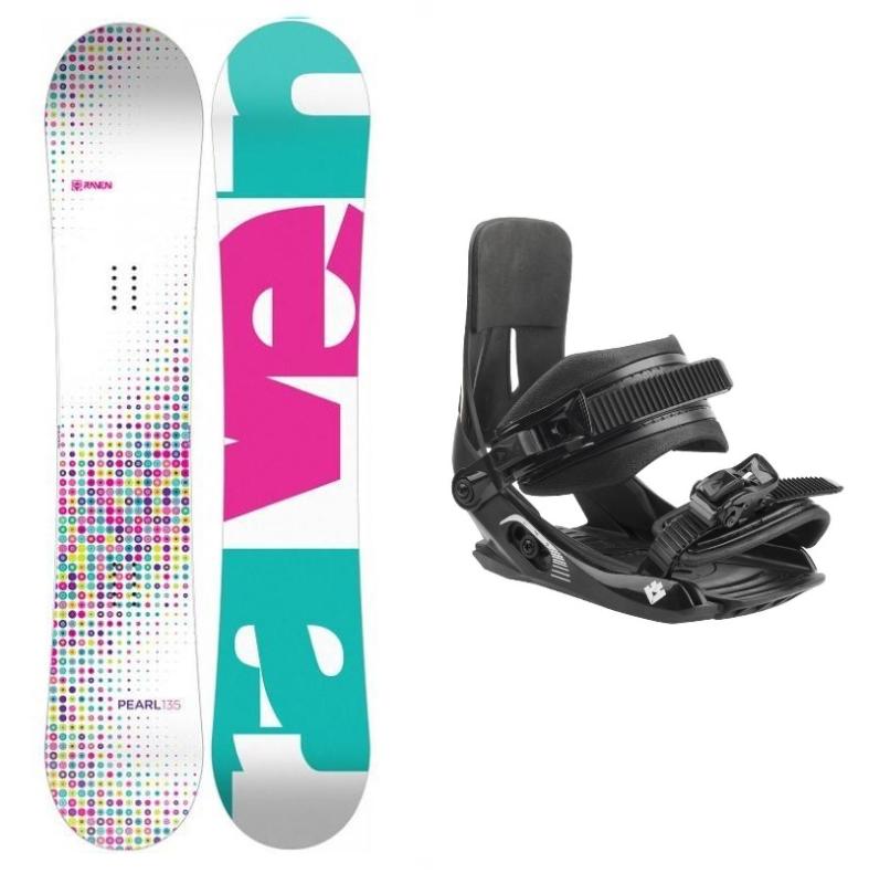 Raven Pearl white dětský snowboard + Hatchey Tactic Junior vázání