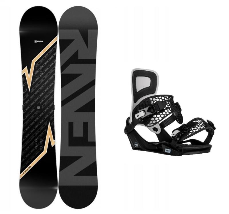 Raven Pulse snowboard + Gravity Indy black/white vázání