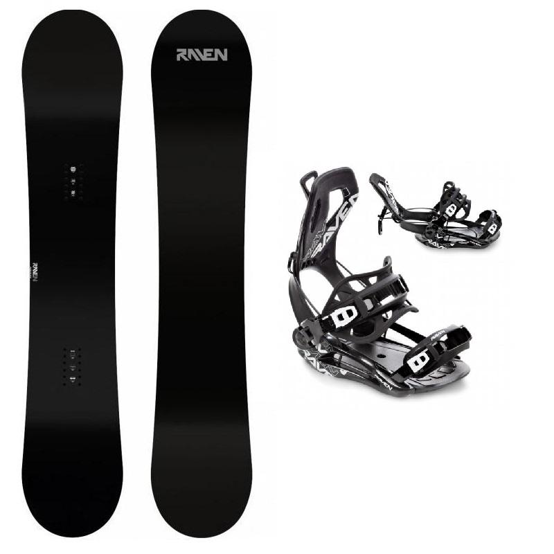 Raven Pure black pánský snowboard + Raven FT360 black snowboardové vázání