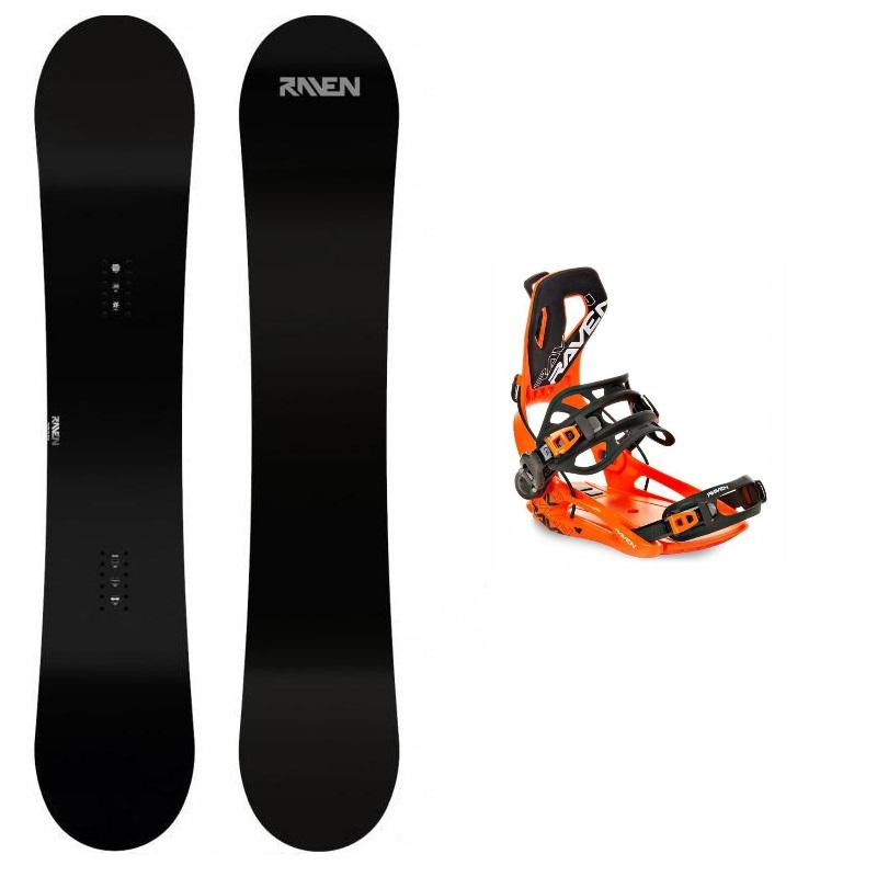 Raven Pure black pánsky snowboard + Raven FT360 orange viazanie