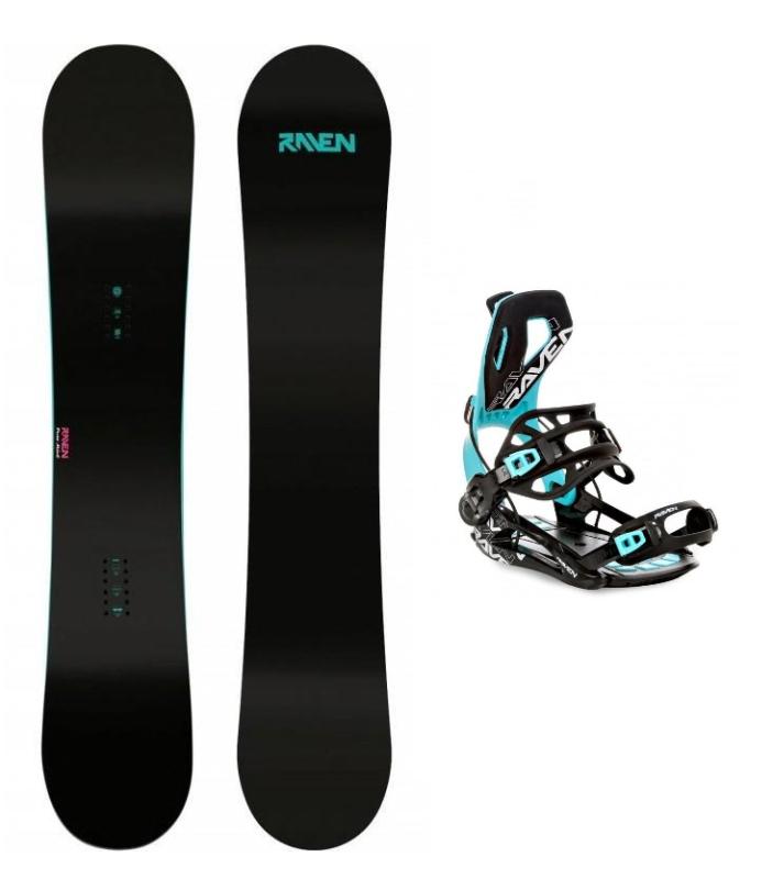 Levně Raven Pure mint dámský snowboard + Raven FT360 black/mint dámské vázání - 143 cm + M (EU 39-42)