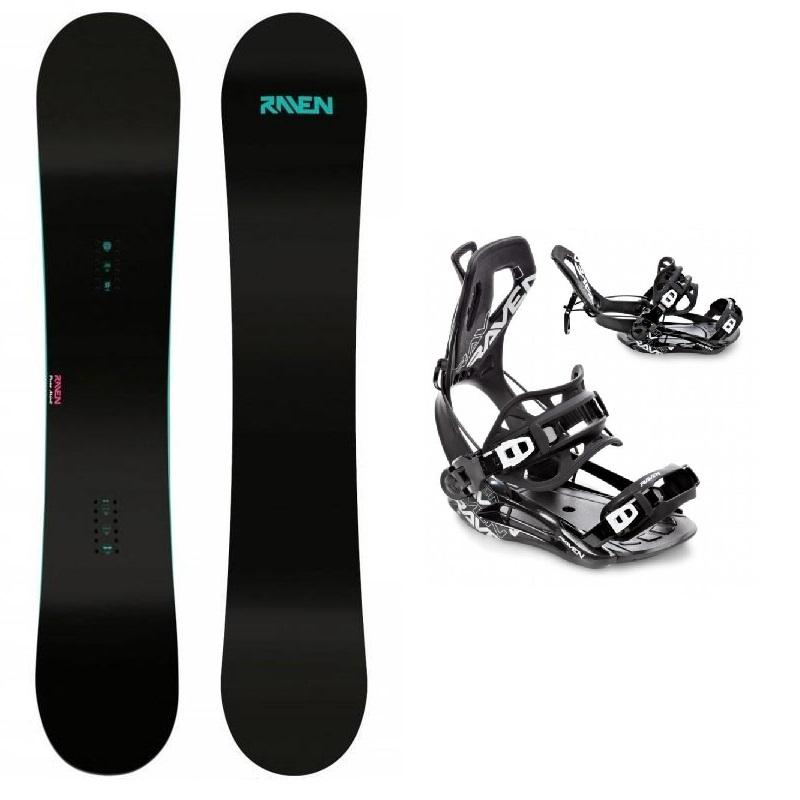 Levně Raven Pure mint dámský snowboard + Raven FT360 black snowboardové vázání - 147 cm + XL (EU 43-46) - černé