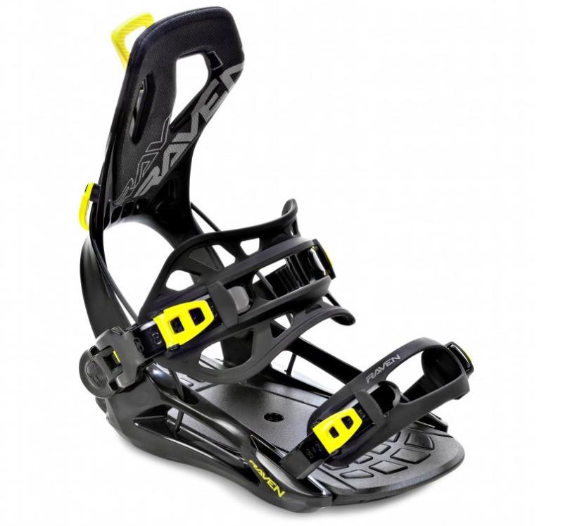 Levně Raven RAGE Fastec FT360 black/lime snowboardové vázání - M (EU 39-42)