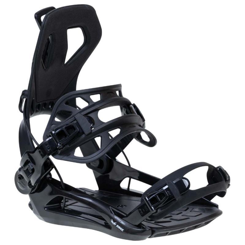 Raven RAGE Fastec FT360 black snowboardové vázání POUZE L (EU 41-44) - černé (VÝPRODEJ)