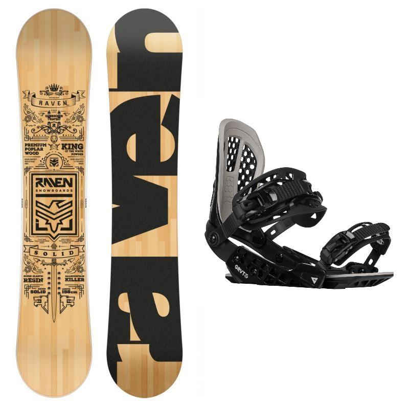 Levně Raven Solid classic snowboard + Gravity G2 black vázání - 161 cm + M (EU 39,5-41,5)