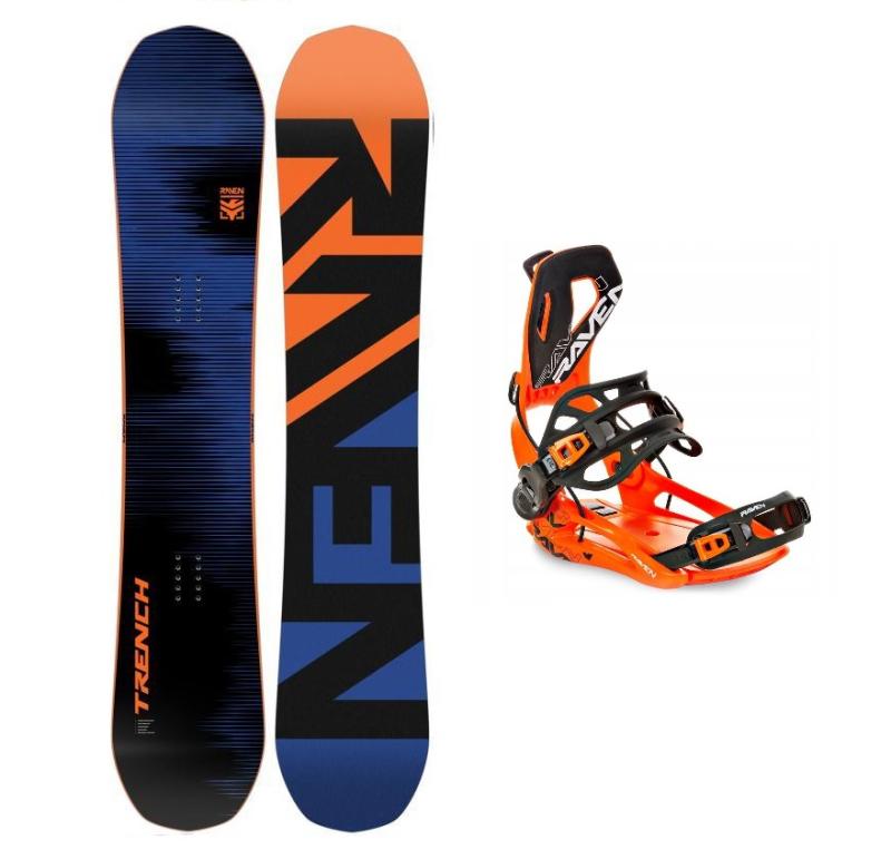 Raven Trench Carbon pánský snowboard + Raven RAGE Fastec FT360 orange vázání + sleva 300,- na příslušenství