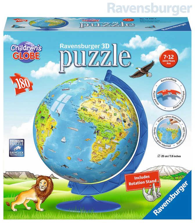 Ravensburger Puzzle 3D Dětský globus 180 dílků 20cm AJ plast