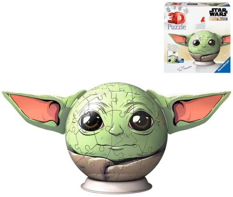 Ravensburger Puzzleball 3D Star Wars Baby Yoda Pokeball skládačka 72 dílků