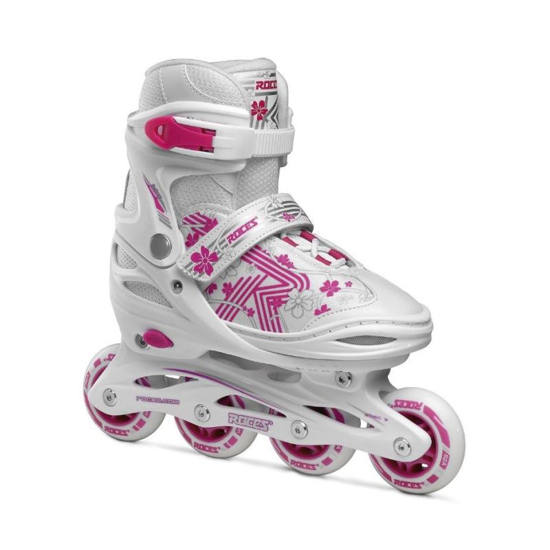 Roces Jokey 3.0 Girl White Pink dětské kolečkové brusle
