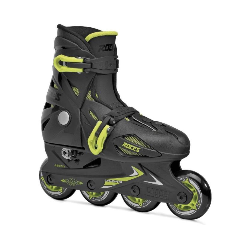 Roces Orlando III Black Lime dětské kolečkové brusle