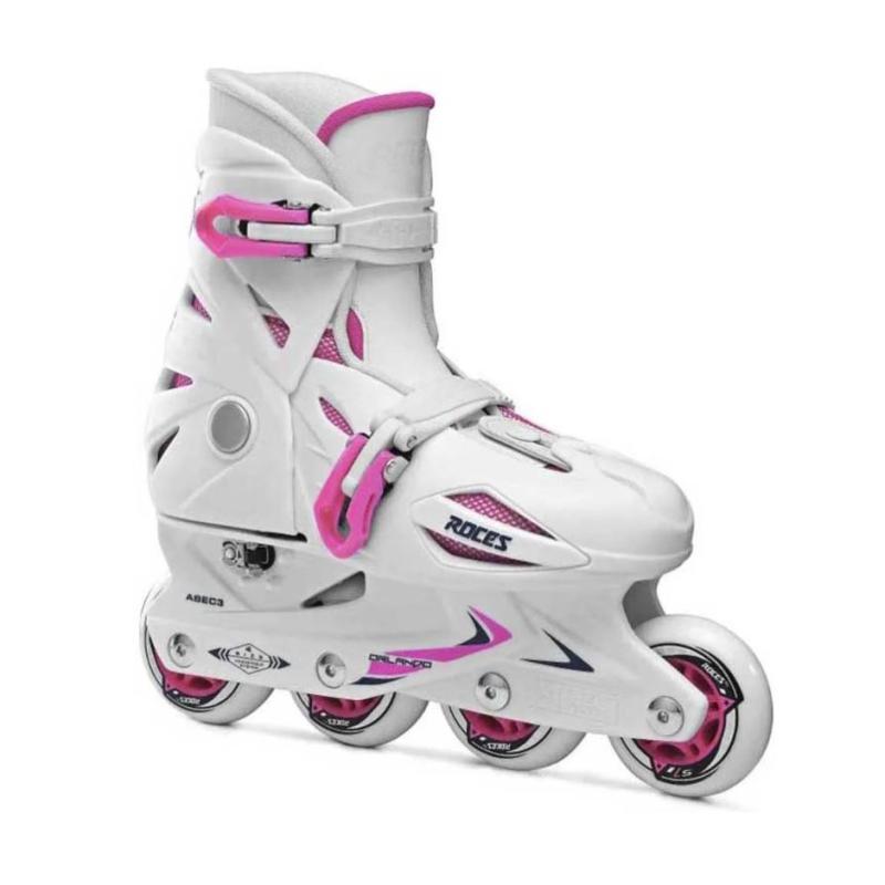 Roces Orlando III White Pink dětské kolečkové brusle