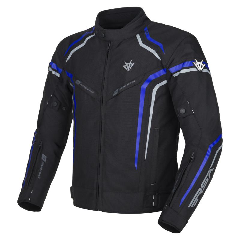 RSA Bunda na motorku Compact 2 čierno-šedo-modrá + zľava 12 € na príslušenstvo