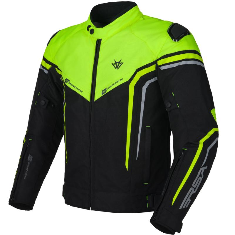 RSA Bunda na motorku Compact 2 EVO černo-šedo-fluo žlutá + sleva 300,- na příslušenství
